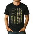 Camo Cat Treat Dealer American Flag US Cat Dad 4th Of July For Men Women Men's Casual T-Shirt Black