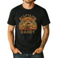 Captain Daddy Pirate Jolly Roger Flag Dad Halloween Men's Casual T-Shirt Black