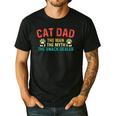 Cat Dad The Man The Myth Cat Lover Kitten Owner Kitty Men's Casual T-Shirt Black