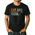 Cat Dad The Man The Myth Snack Dealer Fathers Day Men's Casual T-Shirt Black