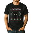 Cat Daddy Ugly Christmas Sweater Pajama Kitty Cat Lover Xmas Men's Casual T-Shirt Black