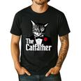 The Cat Father Cool Cat Dad Cat Lovers Men's Casual T-Shirt Black