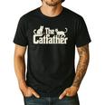 The Catfather Cat Dad Father's Day Cat Lover Men's Casual T-Shirt Black