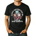 Cats Side Quest Distracted Tabletop Men Women Kids Dad Men's Casual T-Shirt Black