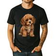 Cavapoo Breed Pet Lover Art Dog For Mom Dad Kids Men's Casual T-Shirt Black