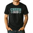 Cheer Dad My Favorite Cheerleader Calls Me Dad Teal Blue Men's Casual T-Shirt Black