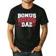 Cheer Stepdad Bonus Cheer Dad Red Men's Casual T-Shirt Black
