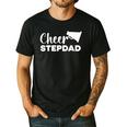 Cheer Stepdad Cheerleading Step Dad Cheerleader Stepfather Men's Casual T-Shirt Black