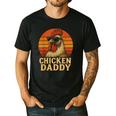 Chicken Daddy Vintage Chicken Dad Farmer Poultry Farmer Men's Casual T-Shirt Black