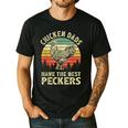 Chicken Dads Have The Best Peckers Vintage Apparel Men's Casual T-Shirt Black