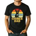Chorkie Dad Retro Sunset Chihuahua Yorkie Mix Lover Men's Casual T-Shirt Black
