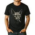Cigarette Smoking Sphynx Cat Meme Stupid For Dad Men's Casual T-Shirt Black Cigarette Smoking Sphynx Cat Meme Stupid For Dad Men's Casual T-Shirt Black