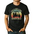 This Is How A Cool Grandpa Rolls Vintage Golf Dad Grandpa Men's Casual T-Shirt Black