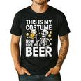 This Is My Costume Give Me A Beer Shirt Men Dad Halloween Men's Casual T-Shirt Black
