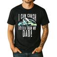I Can Crash Better Than My Dad Graphic Demo Derby Shirt Men's Casual T-Shirt Black