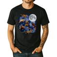 Crested Gecko Moon Retro Reptile Mom Dad Breeder Lover Men's Casual T-Shirt Black