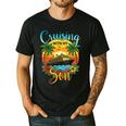 Cruising With My Son Mom Dad Cruise Vacation Matching Men's Casual T-Shirt Black