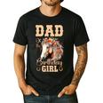 Cute Dad Of The Birthday Girl Horse Family Party Men's Casual T-Shirt Black
