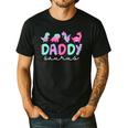Cute Daddy Saurus Dad Dinosaur Birthday Boy Girl Family Men's Casual T-Shirt Black