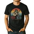 Cute Papa Bear Vintage Father's Day Retro Dad Guitar Men's Casual T-Shirt Black Cute Papa Bear Vintage Father's Day Retro Dad Guitar Men's Casual T-Shirt Black
