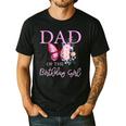 Dad 1st First Birthday Matching Family Butterfly Floral Men's Casual T-Shirt Black Dad 1st First Birthday Matching Family Butterfly Floral Men's Casual T-Shirt Black