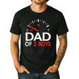 Dad Of 2 Boys Fuel Gas Gauge Father Of Two Sons Men Men's Casual T-Shirt Black