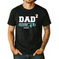 Dad 2 Second Time Dad Dad Of Two Men's Casual T-Shirt Black Dad 2 Second Time Dad Dad Of Two Men's Casual T-Shirt Black
