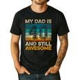My Dad Is 40 And Still Awesome 40th Birthday Vintage Retro Men's Casual T-Shirt Black