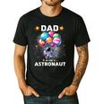 Dad Of The Astronaut Space Theme First Birthday Party Men's Casual T-Shirt Black
