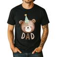 Dad Bear 1st Birthday Beary First Birthday Matching Family Men's Casual T-Shirt Black