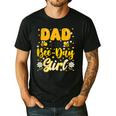 Dad Of The Bee Day Girl Flower Birthday Family Matching Men's Casual T-Shirt Black