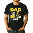 Dad Of The Bee Day Girl Hive Party Matching Birthday Sweet Men's Casual T-Shirt Black