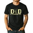 Dad Of The Birthday Boy Deer Hunter Camouflage Flag Men's Casual T-Shirt Black