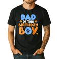 Dad Of The Birthday Boy Dog Lover Family Matching Men's Casual T-Shirt Black