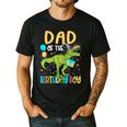 Dad Of The Birthday Boy Family Matching Dinosaur Squad Men's Casual T-Shirt Black