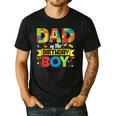 Dad Of The Birthday Boy Master Builder Kids Building Blocks Men's Casual T-Shirt Black
