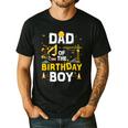 Dad Of The Birthday Boy Matching Construction Crew B-Day Men's Casual T-Shirt Black
