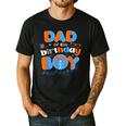Dad Of The Birthday Boy Matching Family Blippy Men's Casual T-Shirt Black