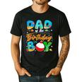 Dad Of The Birthday Boy Ofishally One Family Matching Party Men's Casual T-Shirt Black