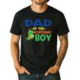 Dad Of The Birthday For Boy Saurus Rex Dinosaur Party Men's Casual T-Shirt Black