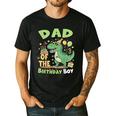 Dad Of The Birthday Boy T Rex Dinosaur Family Party Men's Casual T-Shirt Black