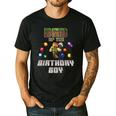 Dad Of The Birthday Boy Video Gamer Pixel Number Men's Casual T-Shirt Black