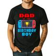 Dad Of The Birthday Boy Video Games Theme Bday Matching Men's Casual T-Shirt Black