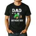 Dad Of The Birthday Boy Vintage Farm Tractor Party Family Men's Casual T-Shirt Black