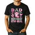 Dad Of The Birthday Cow-Girl Rodeo Cowgirl Bday Men's Casual T-Shirt Black