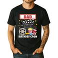 Dad Birthday Crew Movie Night Theme Matching Party Men's Casual T-Shirt Black Dad Birthday Crew Movie Night Theme Matching Party Men's Casual T-Shirt Black
