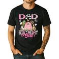 Dad Of The Birthday Girl 1St Birthday Pink Cow Farm Men's Casual T-Shirt Black Dad Of The Birthday Girl 1St Birthday Pink Cow Farm Men's Casual T-Shirt Black