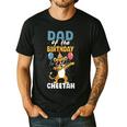 Dad Of The Birthday Girl Boy Cheetah Men's Casual T-Shirt Black