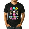 Dad Of The Birthday Girl Candy Family Bday Party Men's Casual T-Shirt Black