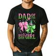 Dad Of The Birthday Girl Coquette Matching Family Party Men's Casual T-Shirt Black